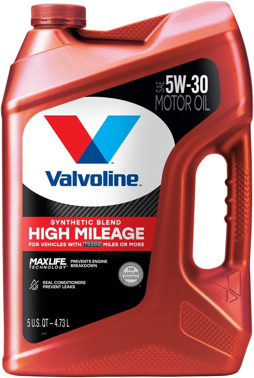 Valvoline High Mileage with MaxLife Technology SAE 5W-30 Synthetic Blend Motor Oil 5 QT-0