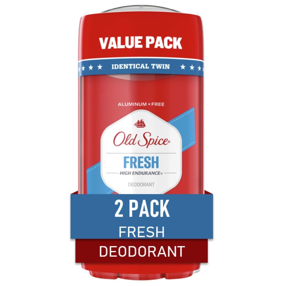 Old Spice Men's Aluminum Free Deoderant, High Endurance, Fresh Scent, 24-hr Odor Protection, 3.0 oz (Pack of 2)-0