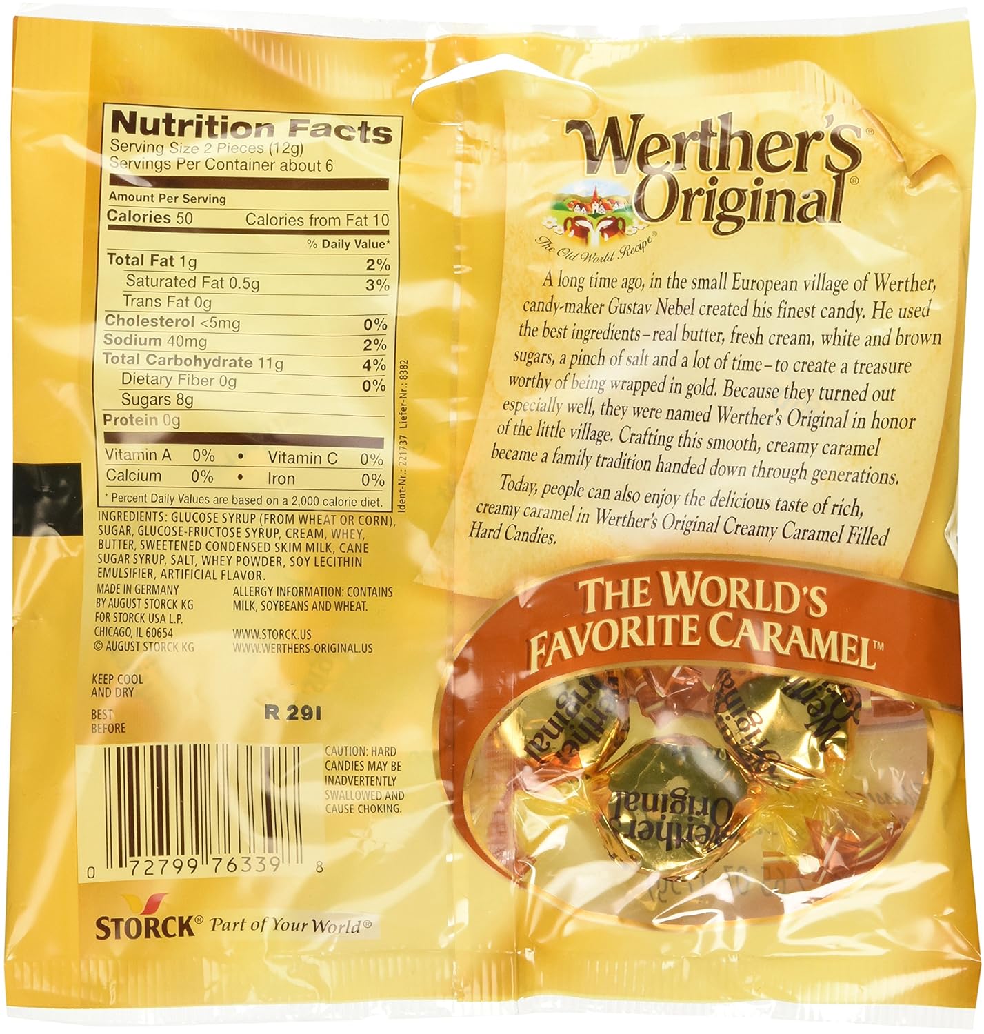 Werther's Original Creamy Caramel Filled Hard Candies (2.65oz) 3 Pack-1