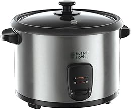 Russell Hobbs Cuociriso 10 Tazze, 700 W, 1.8 Litri, Spatola e Misurino Inclusi, Acciaio Inox, 19750-56