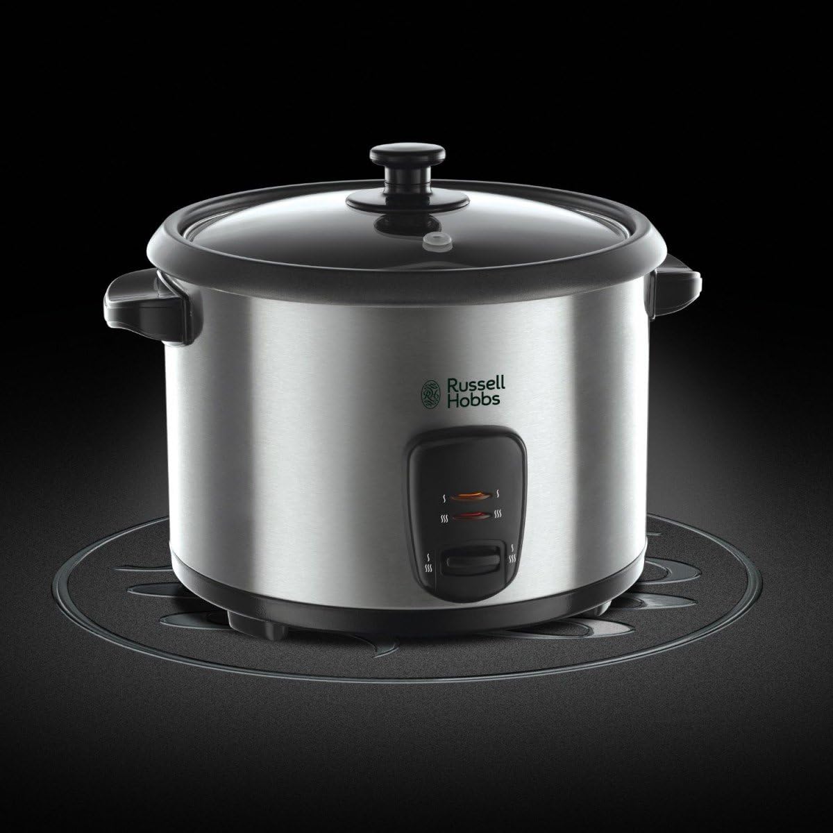 Russell Hobbs Cuociriso 10 Tazze, 700 W, 1.8 Litri, Spatola e Misurino Inclusi, Acciaio Inox, 19750-56-1