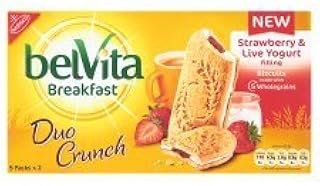 Belvita Breakfast Duo Crunch Strawberry & Live Yogurt Biscuits 253G