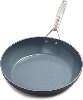 GreenPan Paris Pro Hard Anodized Healthy Ceramic Nonstick, 10" Frying Pan Skillet, PFAS-Free, Dishwasher Safe, Grey