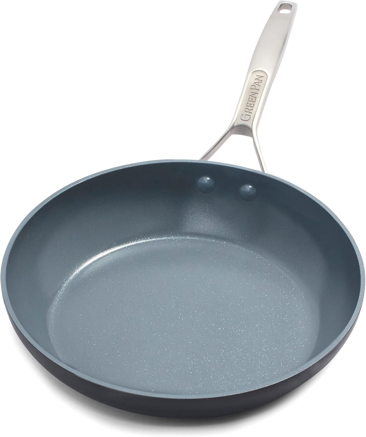 GreenPan Paris Pro Hard Anodized Healthy Ceramic Nonstick, 10" Frying Pan Skillet, PFAS-Free, Dishwasher Safe, Grey-0