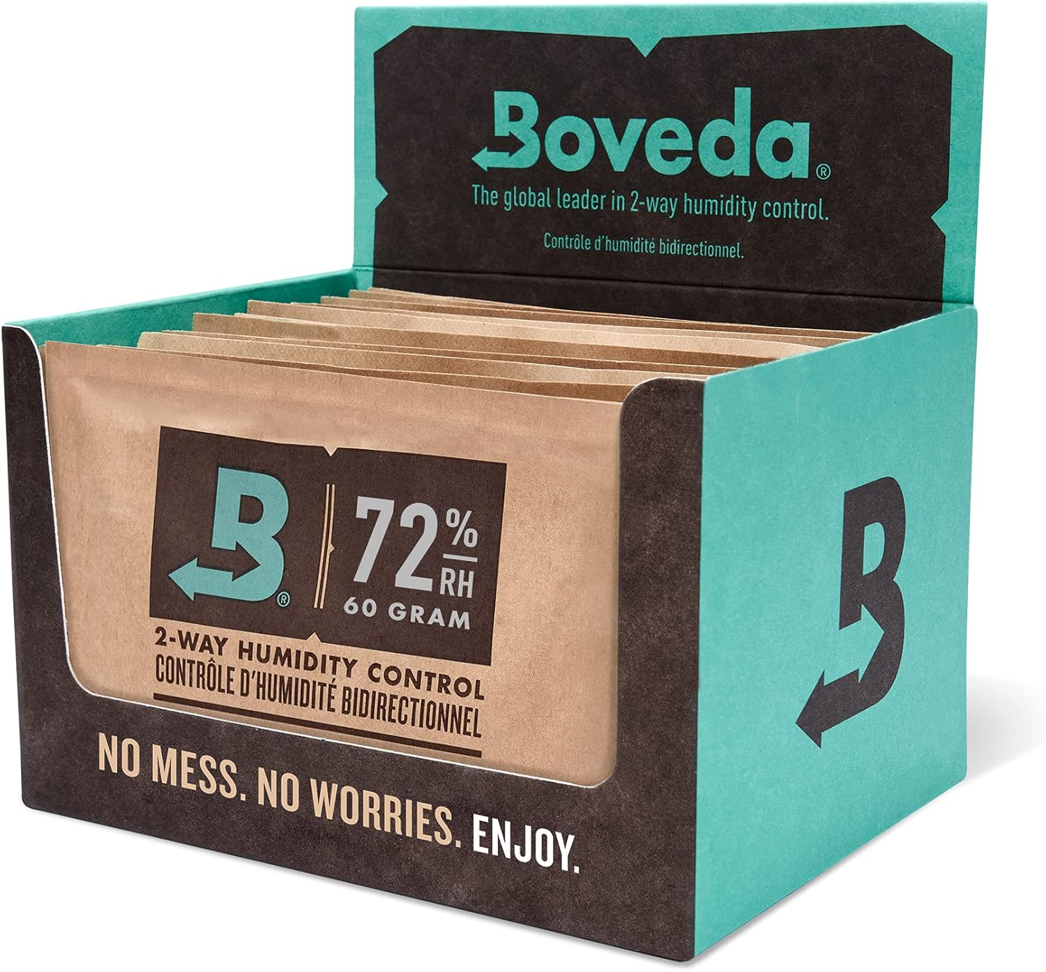 Boveda 72% Two-Way Humidity Control Packs For Wood Humidifier Boxes – 12 Pack – Moisture Absorbers – Humidifier Packs – Individually Wrapped Hydration Packets-0