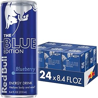 Red Bull Blue Edition Blueberry Energy Drink, 8.4 Fl Oz, 24 Cans (6 Packs of 4)