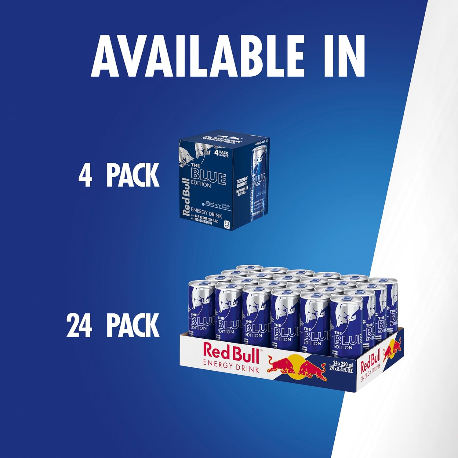 Red Bull Blue Edition Blueberry Energy Drink, 8.4 Fl Oz, 24 Cans (6 Packs of 4)-7