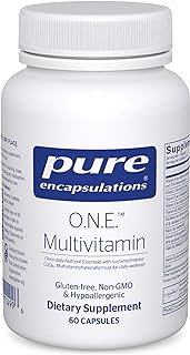 Pure Encapsulations O.N.E. Multivitamin - Once Daily Multivitamin with Antioxidant Complex Metafolin, CoQ10, and Lutein to Support Vision, Cognitive Function, and Cellular Health* - 60 Capsules