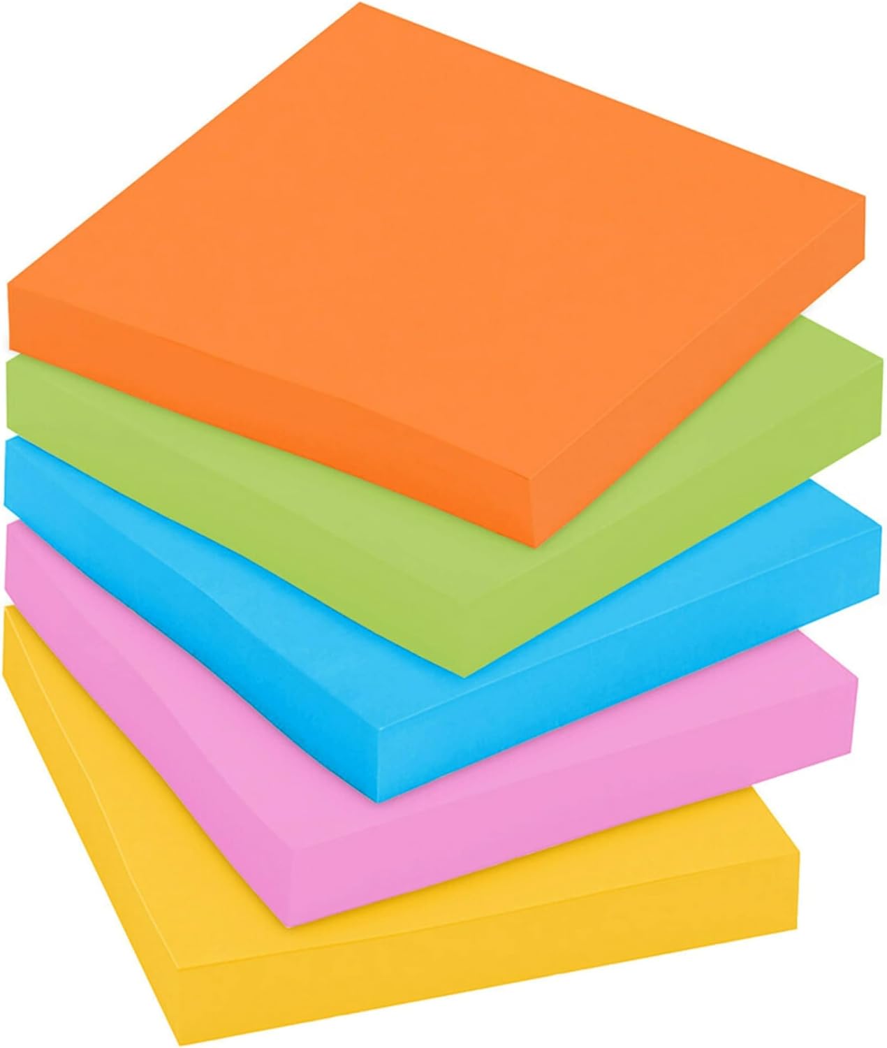 Post-it Super Sticky Notes, 3x3 in, 24 Pads, 2x the Sticking Power,Energy Boost Collection, Bright Colors (Orange, Pink, Blue, Green), Recyclable-11