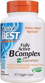 Doctor's Best Fully Active B Complex, Non-GMO, Gluten & Soy Free, Vegan, Supports Energy Production, 30 Count