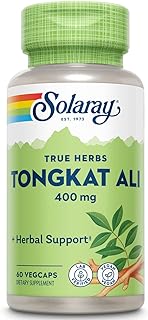 SOLARAY Tongkat Ali 400 mg - Longjack Tongkat Ali for Men - Herbal Support for Men's Health and Vitality - Vegan, Non-GMO, Lab Verified - 60 Servings, 60 VegCaps