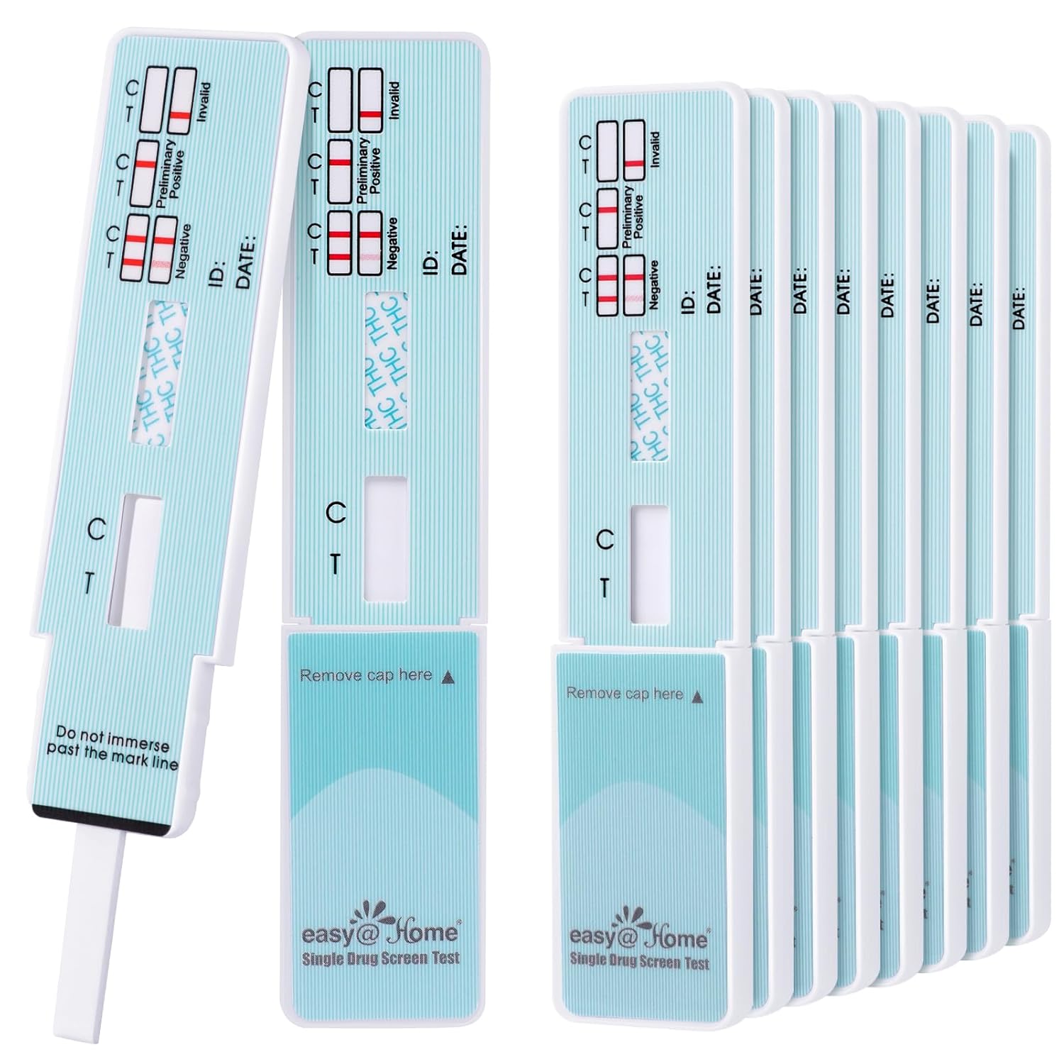 Easy@Home Single Drug Screen Test (Cannabinoids Urine Test) - THC Tests for Home Urine Drug Test Kit, THC Detox Testing Kits Cutoff Level 50ng/mL Individually Wrapped #EDTH-114 (10 Pack)-1