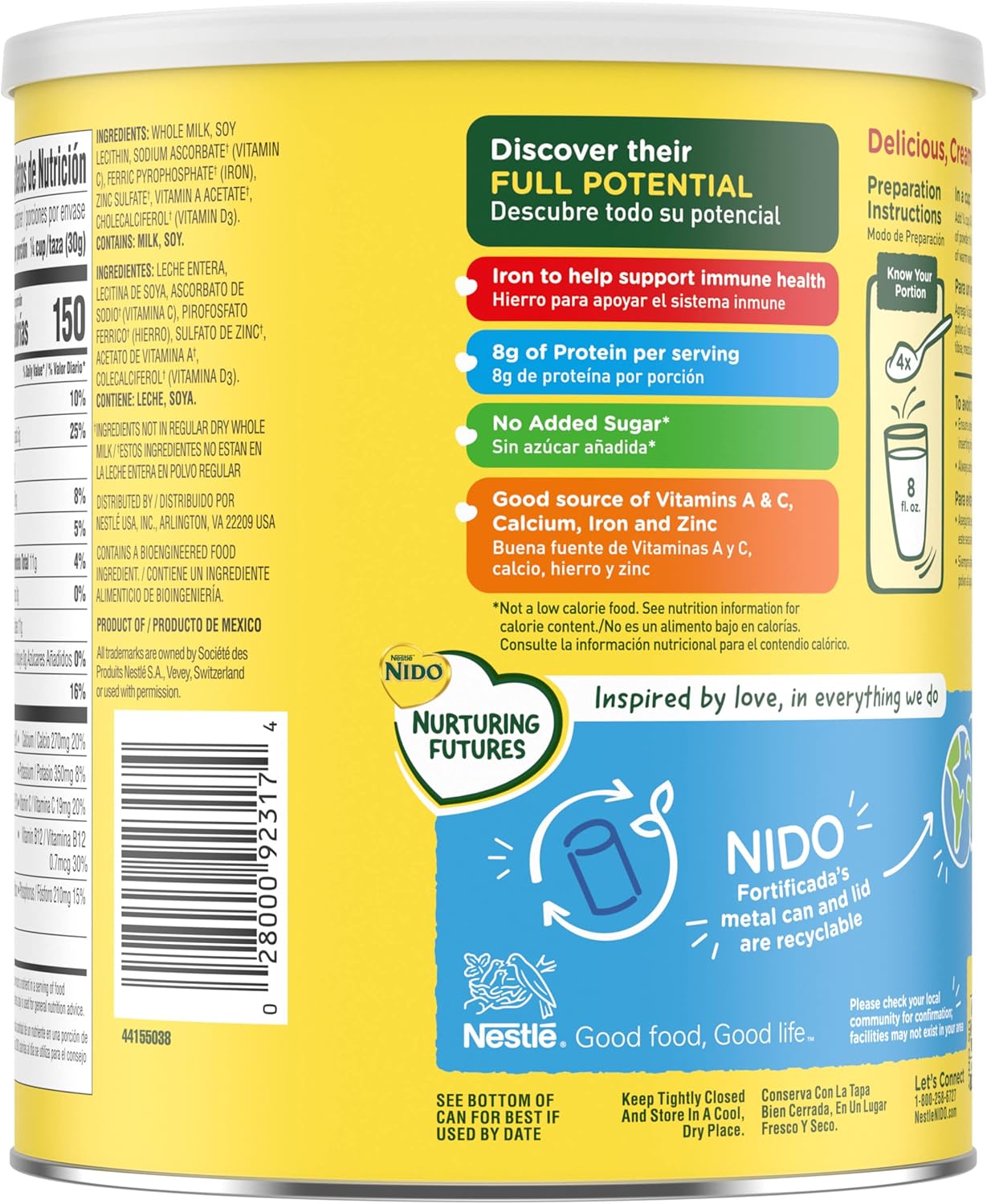 Nido Fortificada Dry Whole Milk 1.76 Pound-14