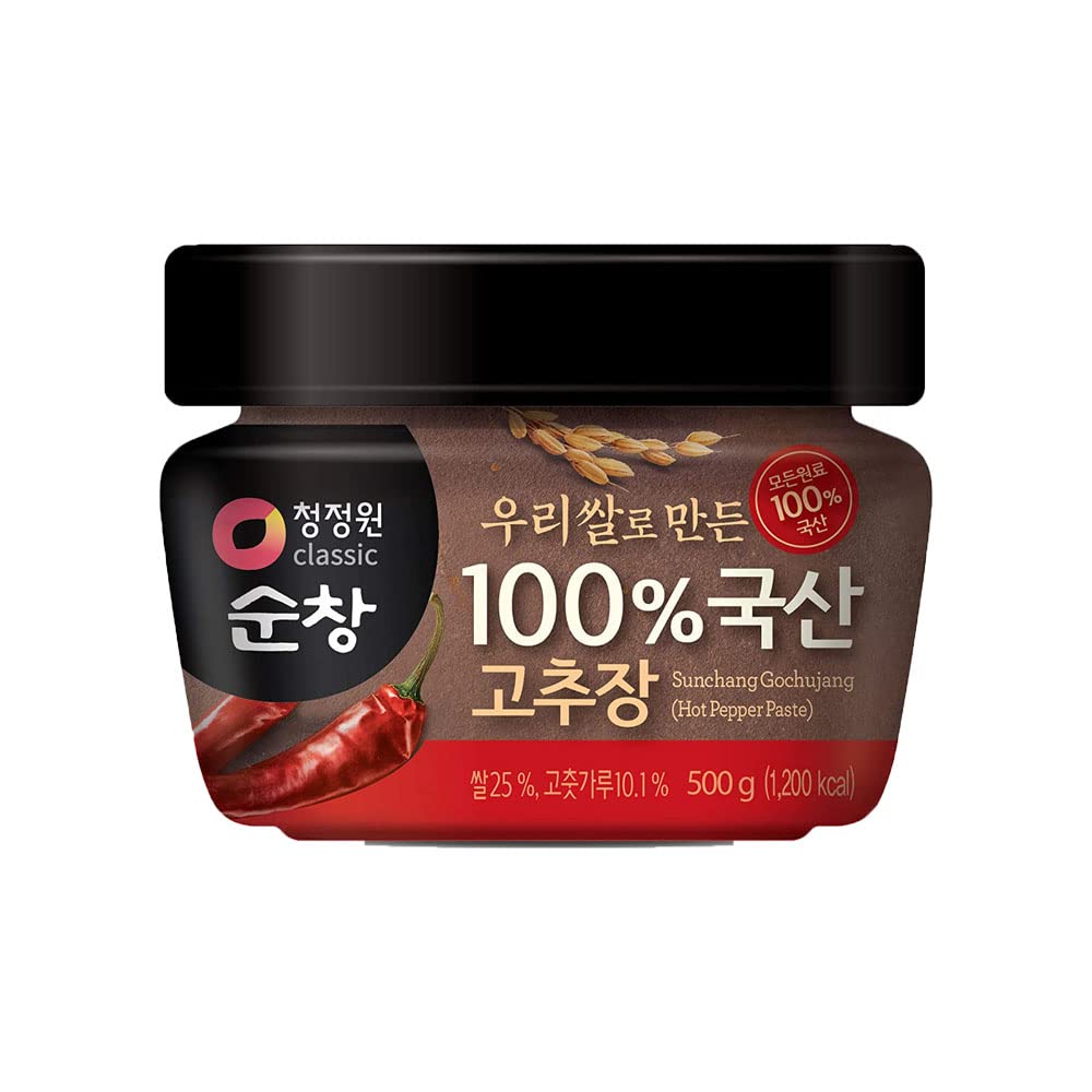 Chung Jung One Gochujang Paste, Premium Korean Red Chili Paste with 100% Korean Ingredients, 500g (1.1lb) (1 Pack)-0