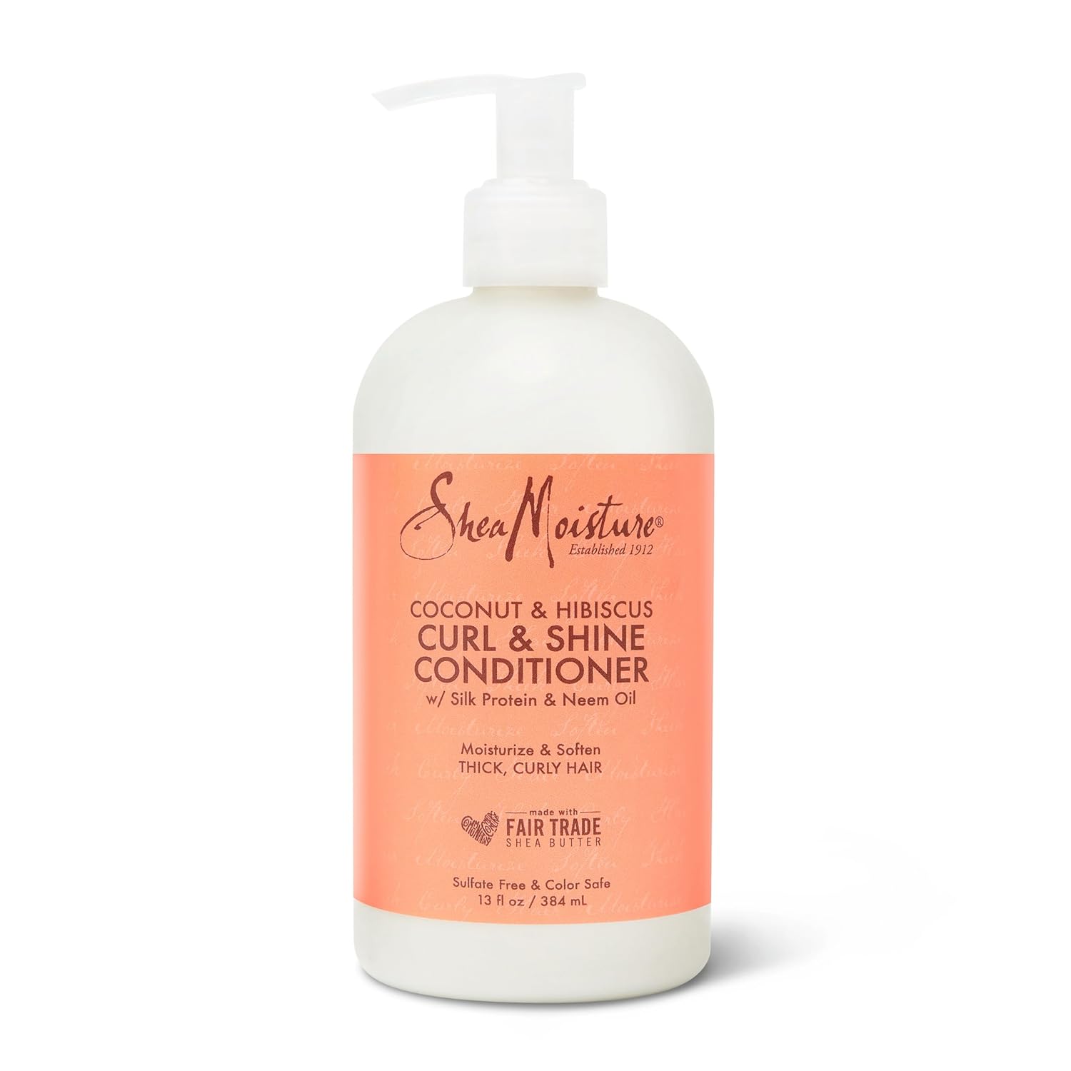 SheaMoisture Curl & Shine Conditioner Coconut & Hibiscus, for Thick, Curly Hair to Moisturize & Soften, 13 oz-0