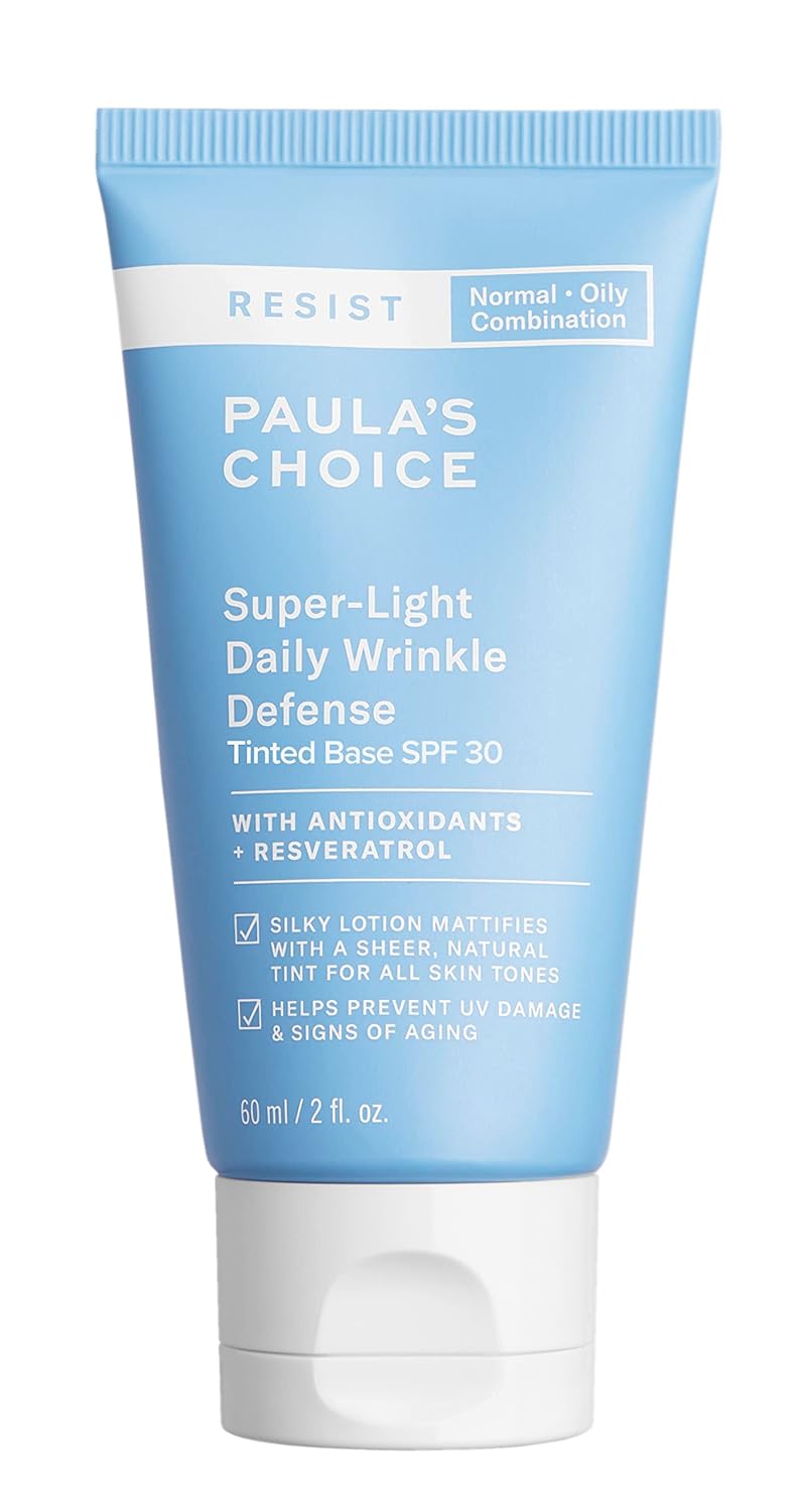 Paula's Choice RESIST Super-Light Daily Wrinkle Defense SPF 30 Matte Tinted Face Moisturizer, UVA & UVB Protection, Mineral Sunscreen for Oily Skin, Fragrance-Free & Paraben-Free-0