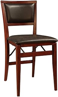 Linon Dining Espresso Chair | engineered wood | folding chair | set of 2 | Keira Pad