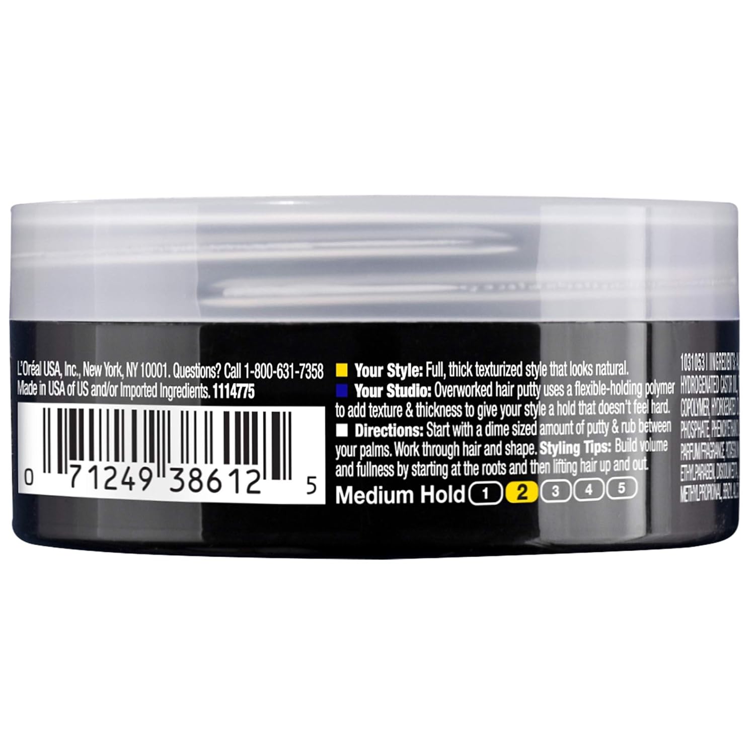 L'oreal Paris Studio Line Texture And Control Overworked Hair Putty Styling Paste, 1.7 Oz (2 Pack)-1