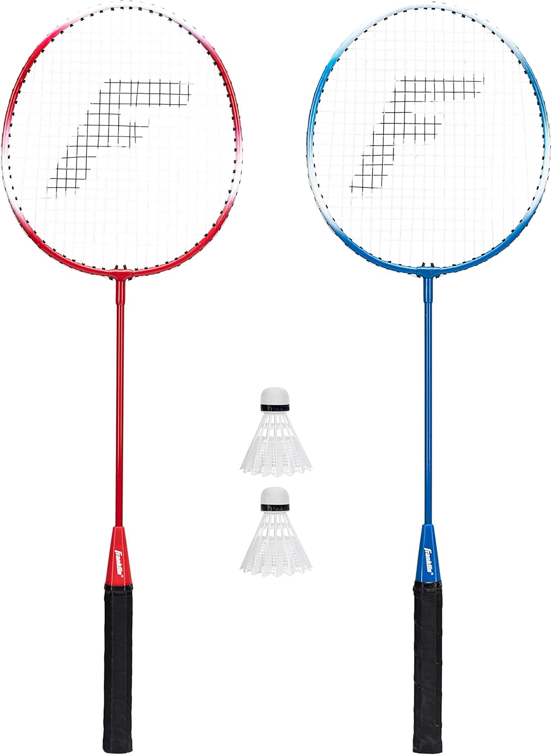 Franklin Sports Badminton Racket + Birdie Set - Replacement Badminton Equipment for Kids + Adults - 2 Player - 4 Player Badminton Racket Sets-0