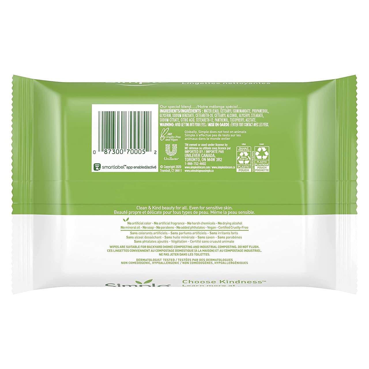 Simple Cleansing Facial Wipes 25 Count (Pack of 3)-2