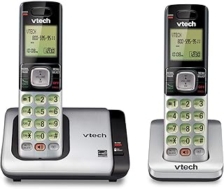 VTech CS6719-2 2-Handset Expandable Cordless Phone with Caller ID/Call Waiting, Handset Intercom & Backlit Display/Keypad, Silver