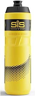 Science in Sport Pro Water Bottle w/Easy Mixing | Yellow Squeeze Water Bottle w/Running Lockable Valve - 27 Fluid Ounce