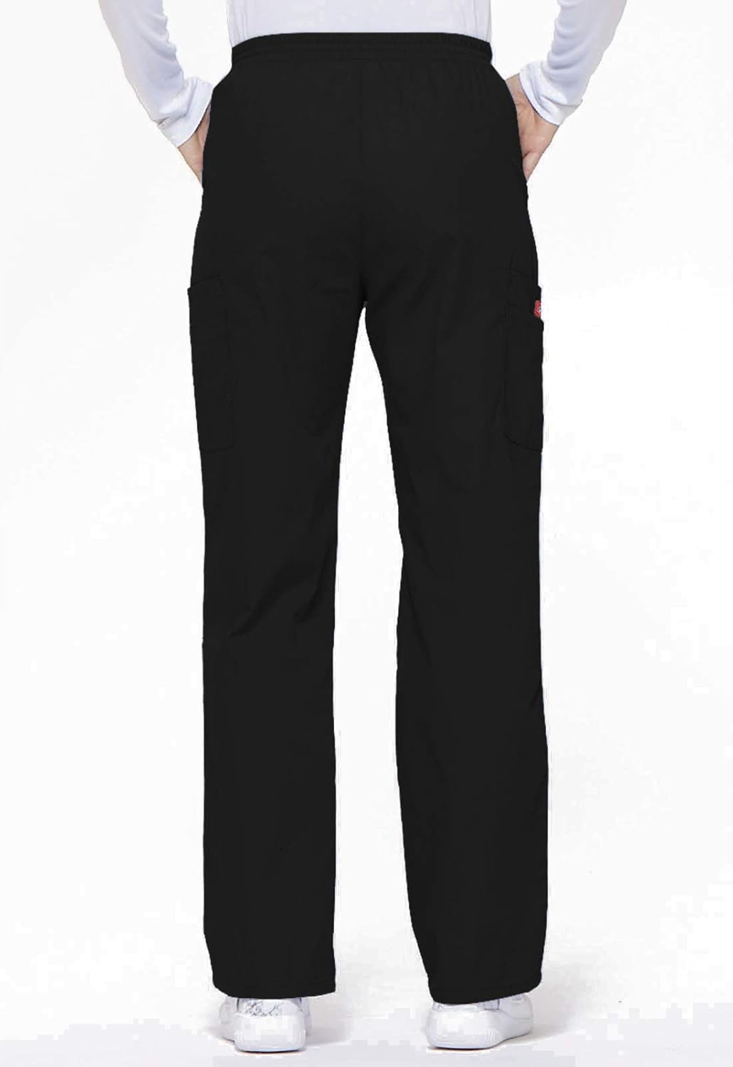 Dickies EDS Signature Scrubs for Women, Elastic Waist Pull-On Cargo Pants for Women in Soft Brushed Poplin 86106-4