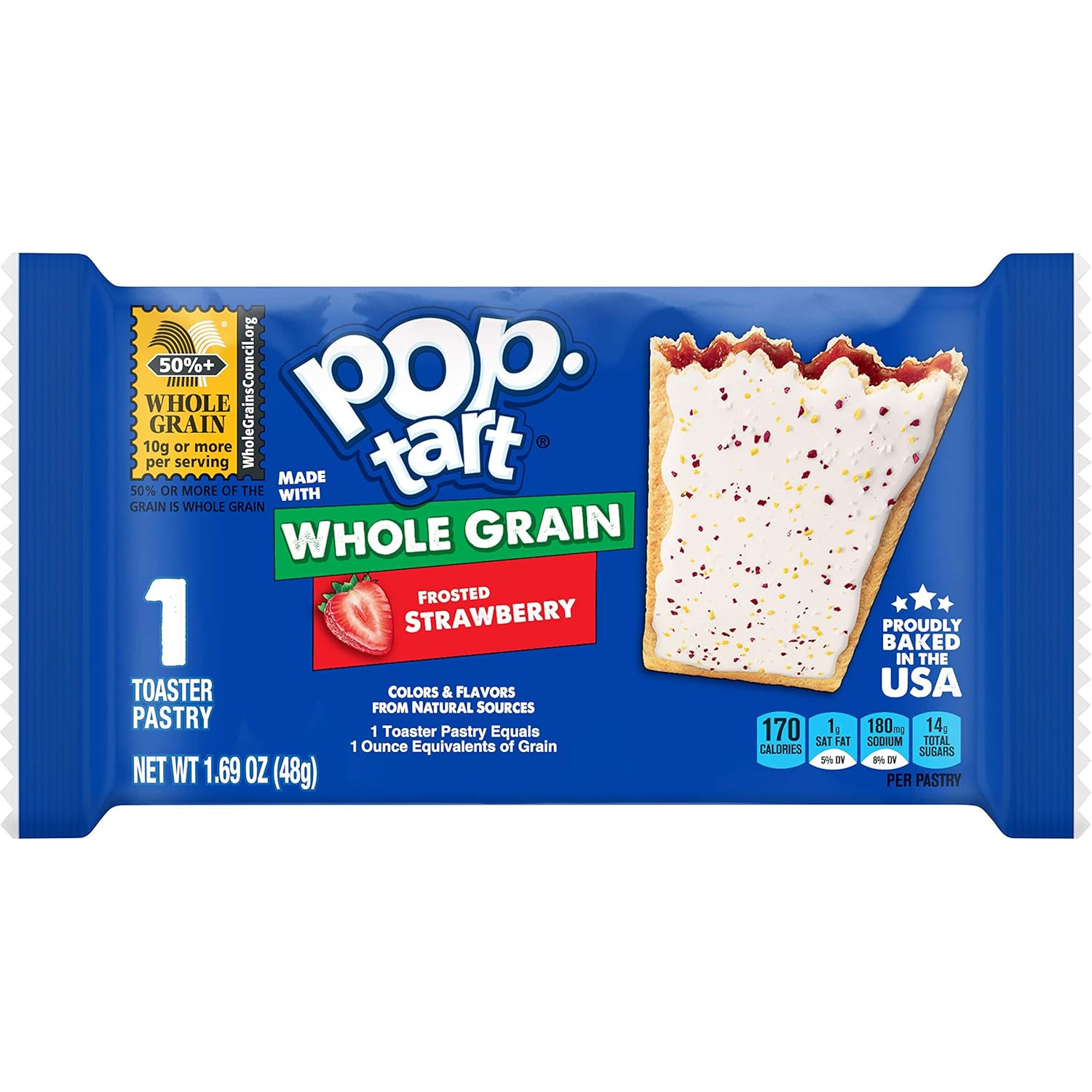 Pop-Tarts Toaster Pastries, Made with Whole Grain, School Lunch, Frosted Strawberry (120 Pop-Tarts)-5