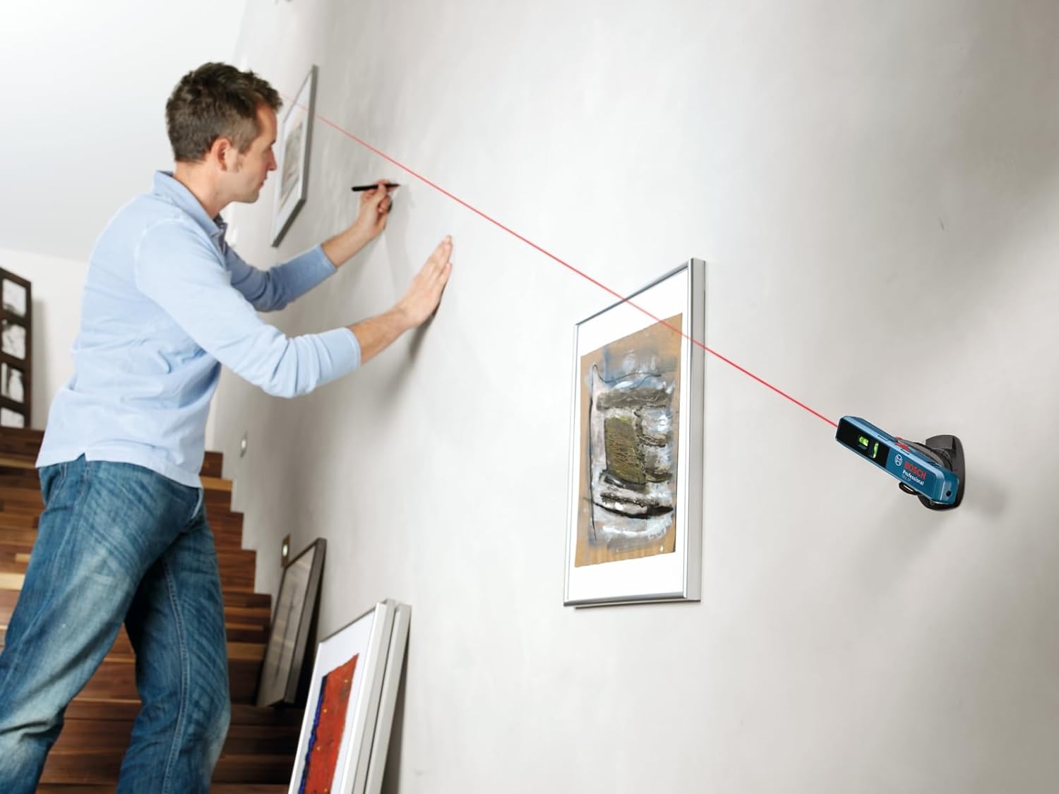 BOSCH GLL 1 P 65 Ft Line and Point Laser, Includes 2 AA Batteries & Versatile Mount-3