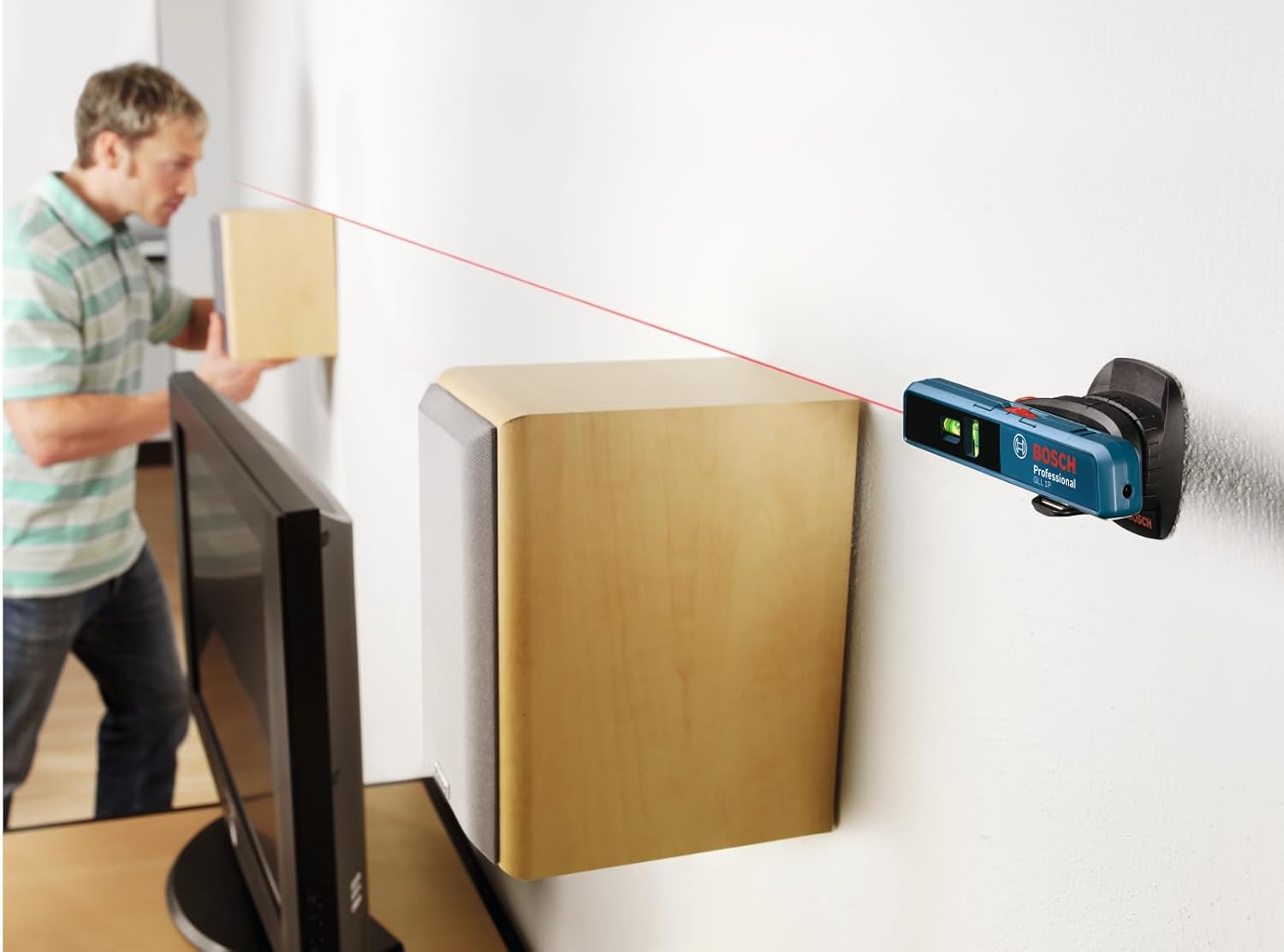 BOSCH GLL 1 P 65 Ft Line and Point Laser, Includes 2 AA Batteries & Versatile Mount-4