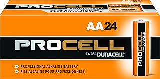 DURACELL Procell PC1500 Alkaline-Manganese Dioxide Battery, AA Size, 1.5V, 24 Count