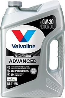 Valvoline Advanced Full Synthetic SAE 0W-20 Motor Oil 5 QT