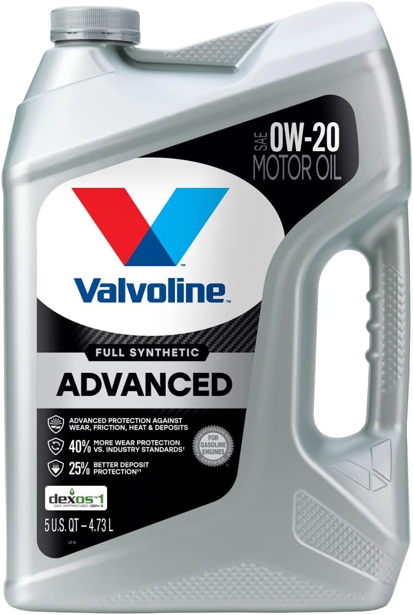 Valvoline Advanced Full Synthetic SAE 0W-20 Motor Oil 5 QT-0