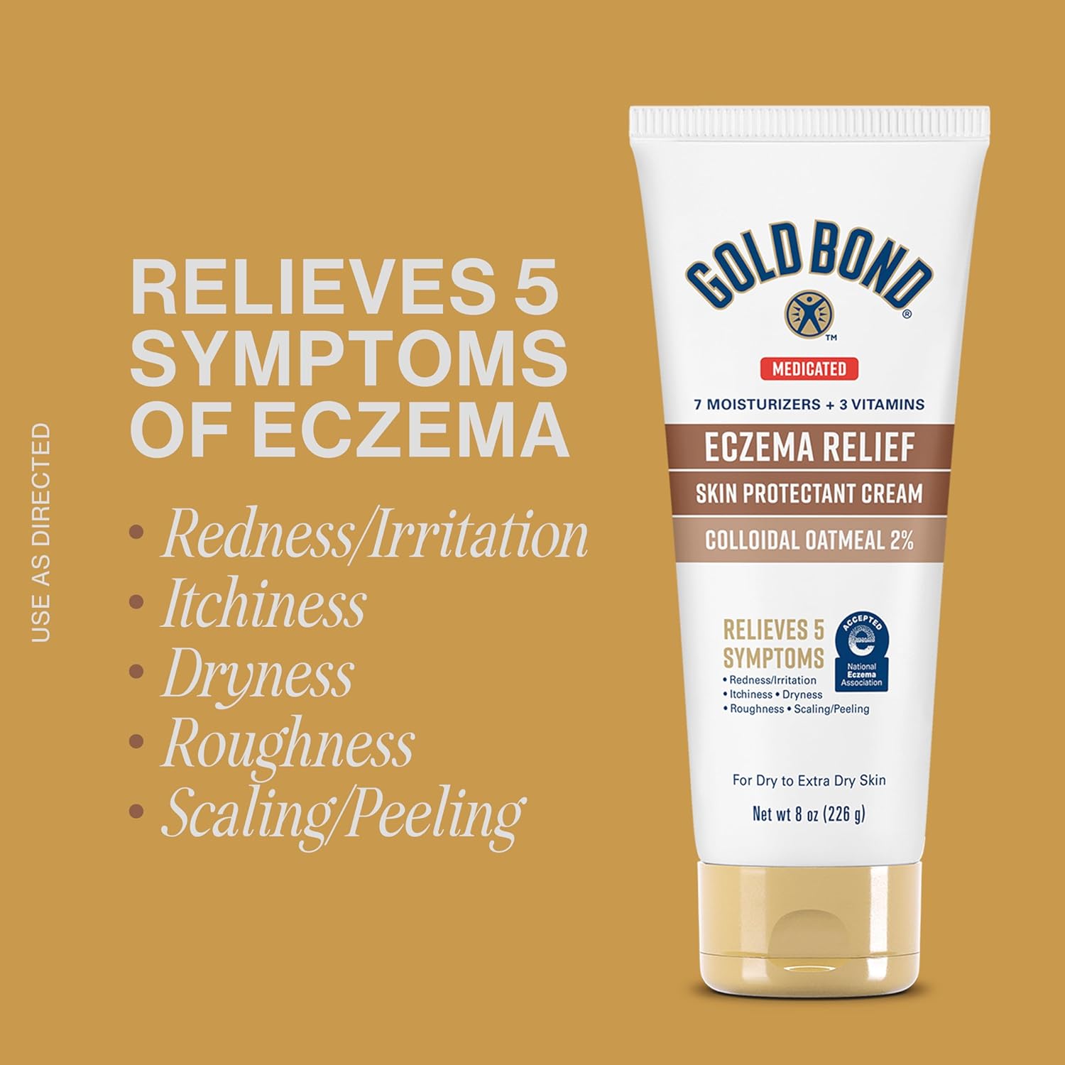 Gold Bond Medicated Eczema Relief Skin Protectant Cream, 8 oz., With 2% Colloidal Oatmeal-3