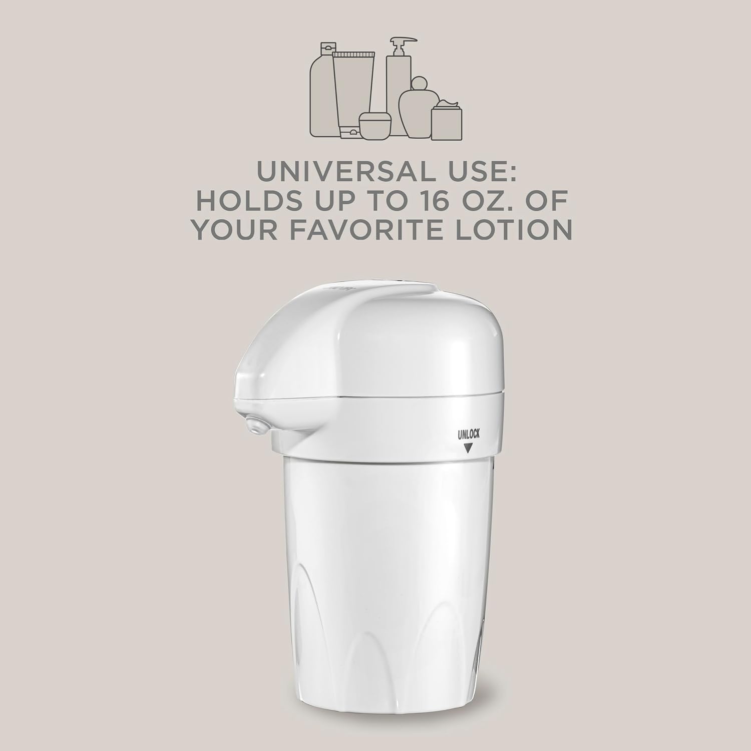 True Glow by Conair Lotion Warmer - Heated Lotion Dispenser for Body and Hand Lotion - White-3