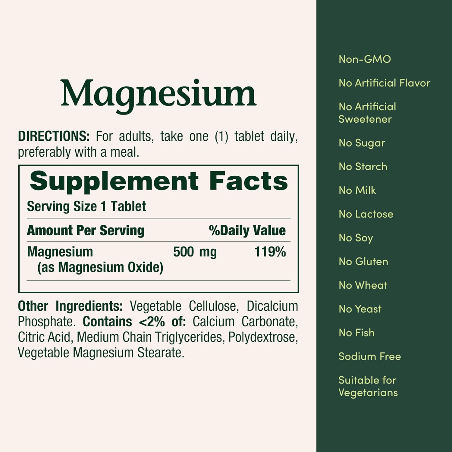 Nature's Bounty Magnesium, Bone and Muscle Health, Whole Body Support, Tablets, 500 Mg, 200 Ct-5