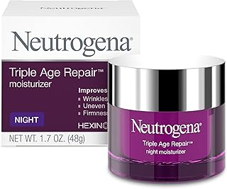 Neutrogena Triple Age Repair Anti-Aging Night Cream with Vitamin C; Fights Wrinkles & Evens Tone, Firming Anti-Wrinkle Face & Neck Cream; Glycerin & Shea Butter, 1.7 oz