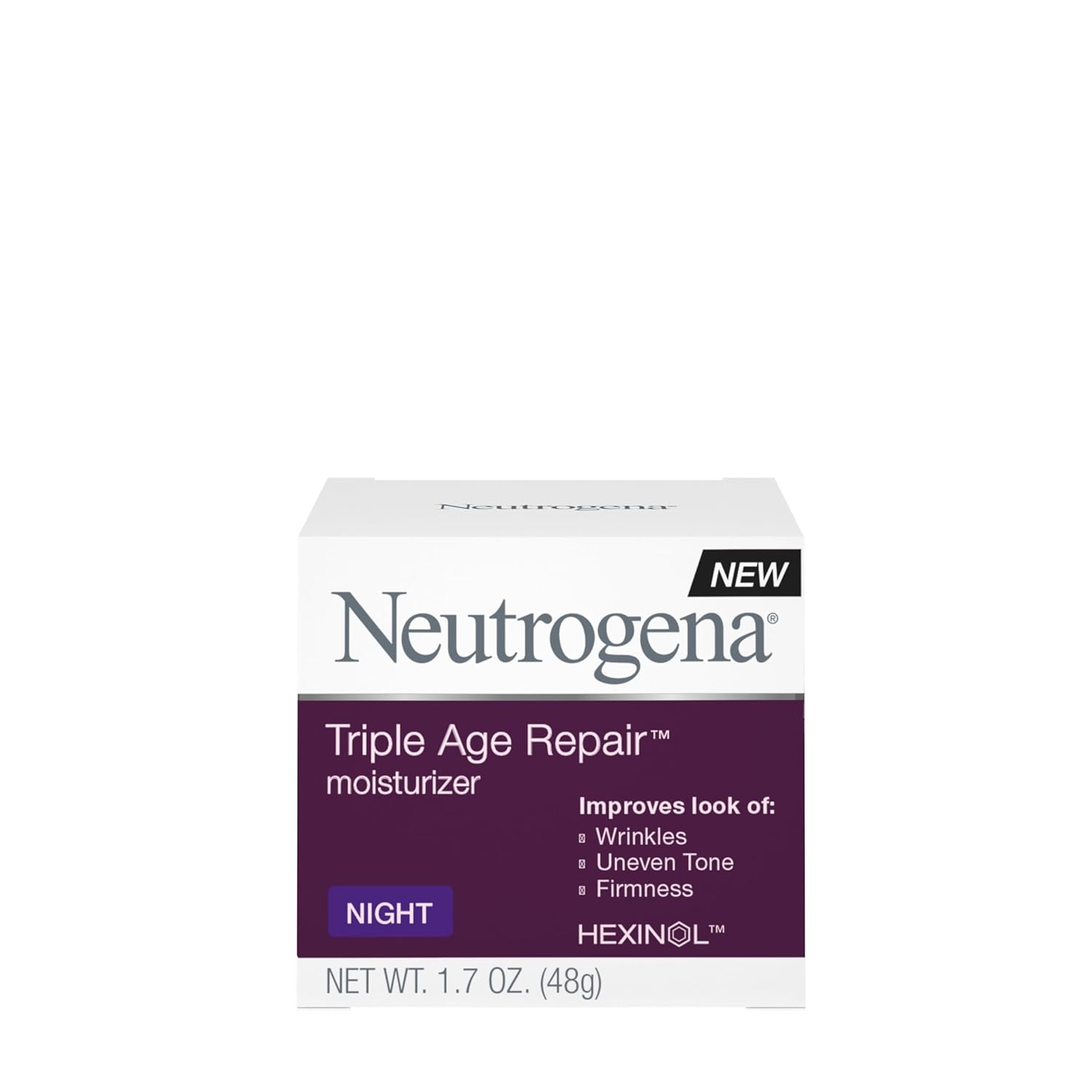 Neutrogena Triple Age Repair Anti-Aging Night Cream with Vitamin C; Fights Wrinkles & Evens Tone, Firming Anti-Wrinkle Face & Neck Cream; Glycerin & Shea Butter, 1.7 oz-8