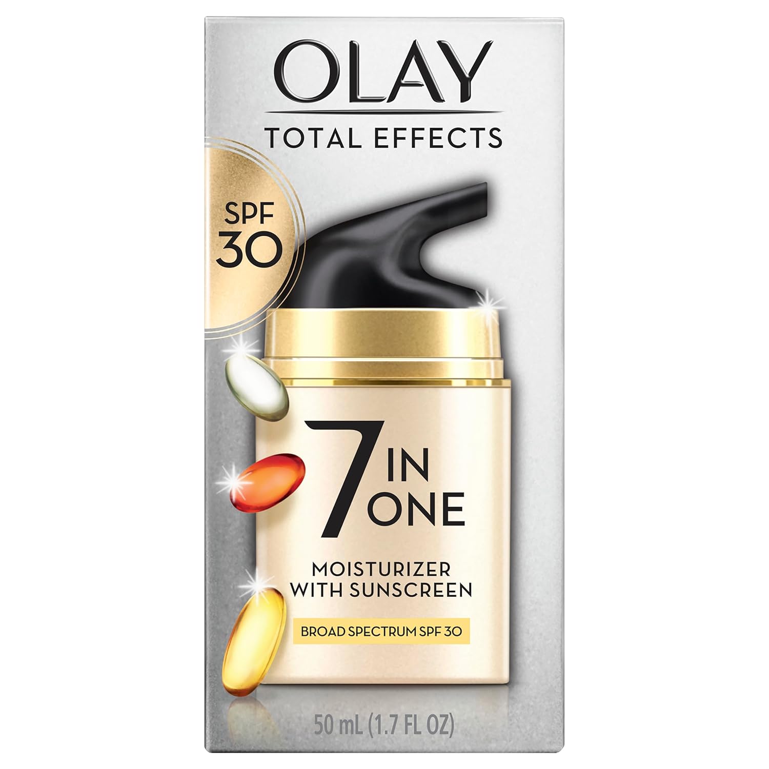 Facial Moisturizing Lotion SPF 30 by Olay Total Effects for Dry Skin, 7 Benefits including Minimize Pores, Anti-Aging, 1.7 oz-0