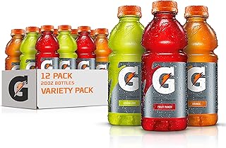 Gatorade Thirst Quencher Sports Drink, Variety Pack, 20oz Bottles, 12 Pack, Electrolytes for Rehydration