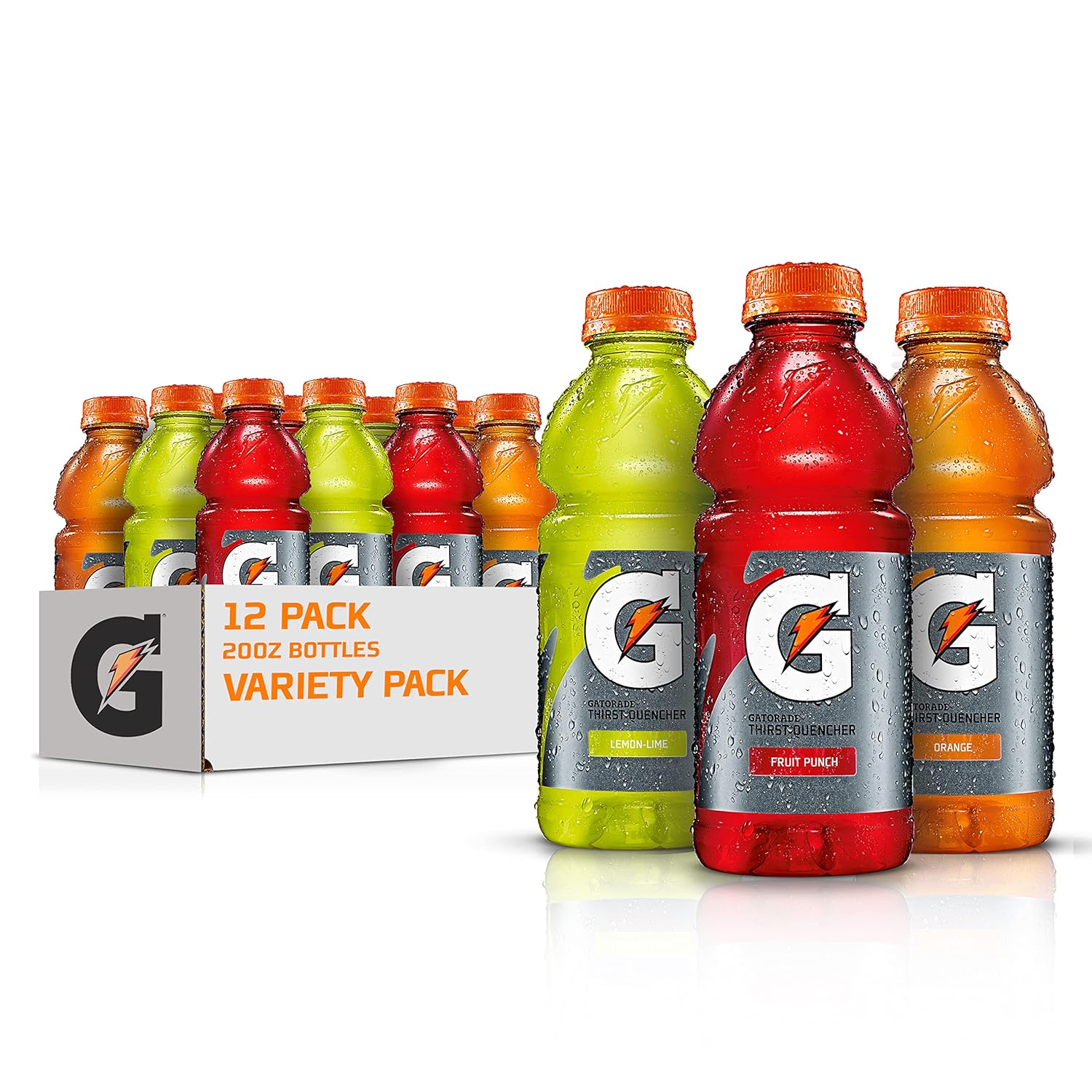 Gatorade Thirst Quencher Sports Drink, Variety Pack, 20oz Bottles, 12 Pack, Electrolytes for Rehydration-0