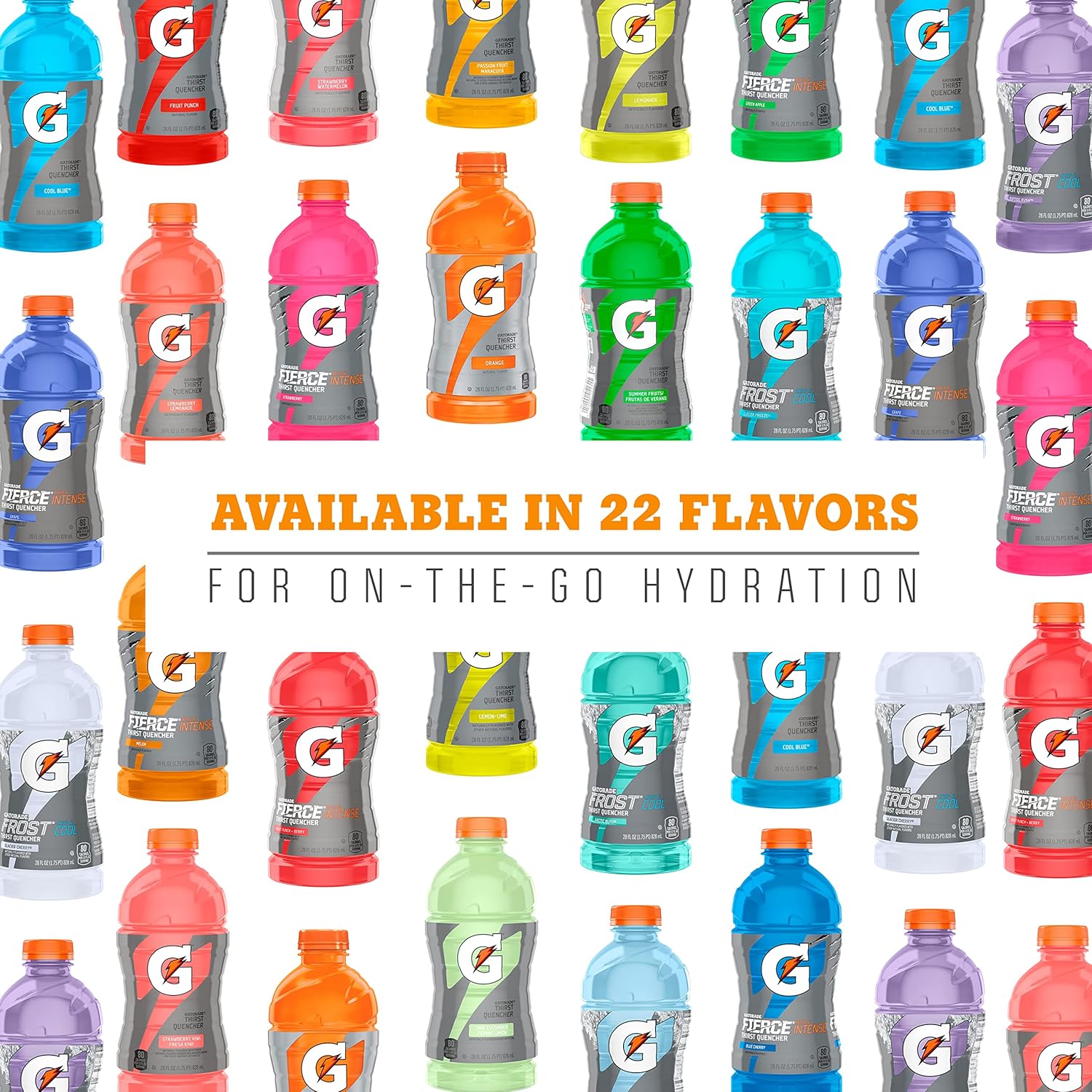 Gatorade Thirst Quencher Sports Drink, Variety Pack, 20oz Bottles, 12 Pack, Electrolytes for Rehydration-6