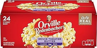 Orville Redenbacher's Movie Theater Butter Microwave Popcorn, 3.29 Ounce Classic Bag, 24-Count