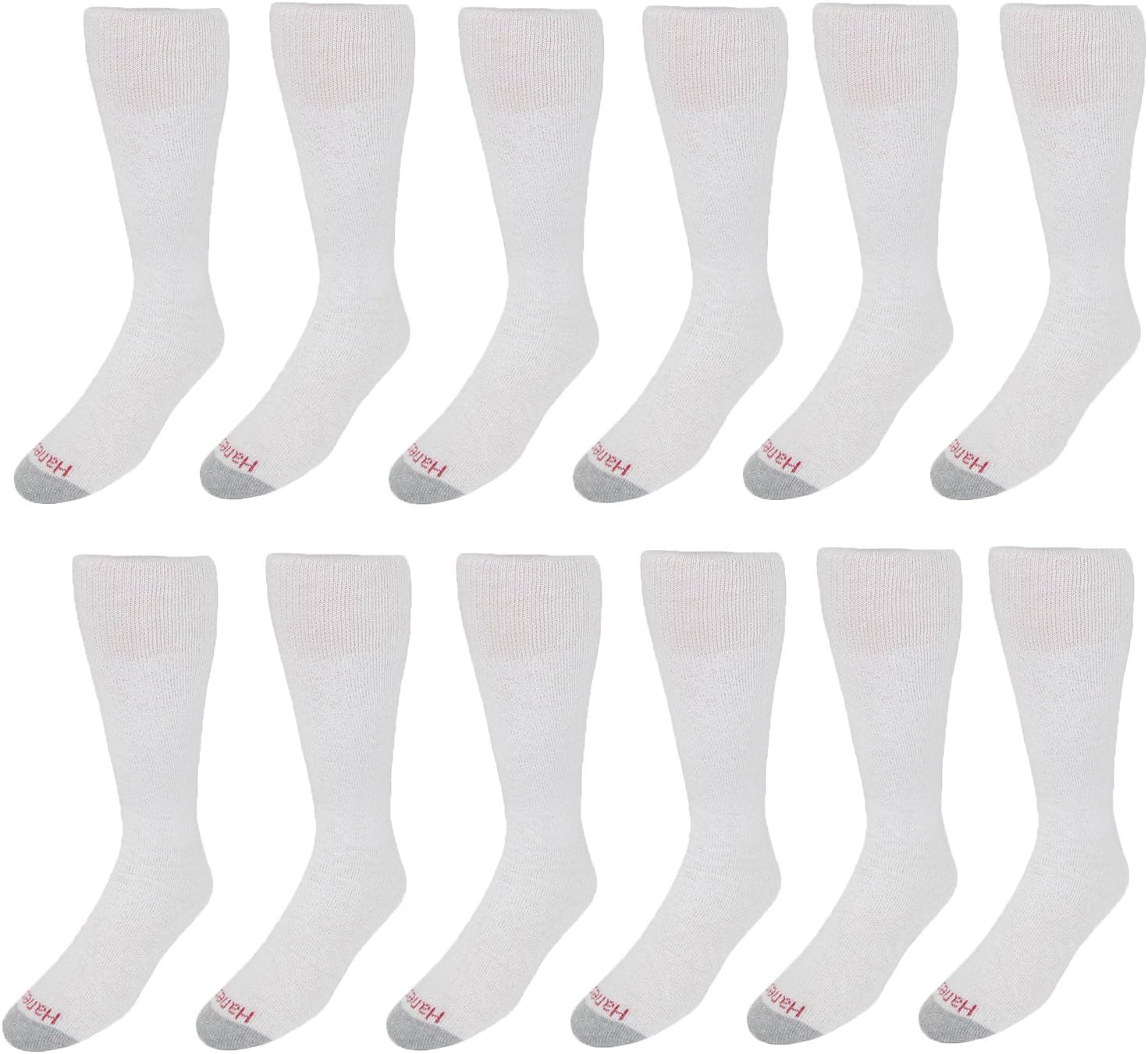 Hanes Men's FreshIQ Over The Calf Tube Socks (Pack of 12)-2