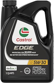 Castrol EDGE 5W-30 Advanced Full Synthetic Motor Oil, 5 Quarts