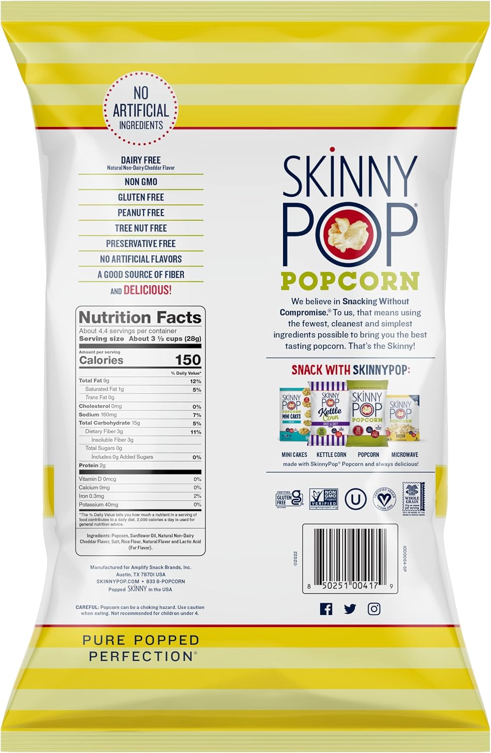 SkinnyPop White Chedder Popcorn, 4.4 oz-1