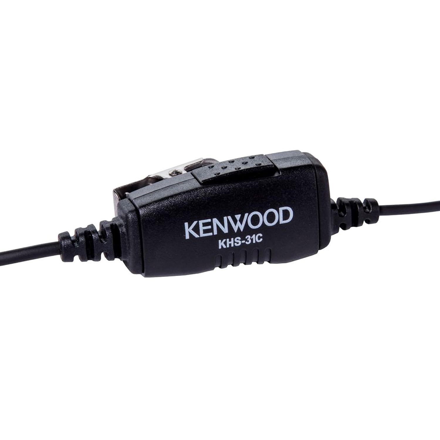 Kenwood KHS-31C C-Ring Earbud Hanger with PTT and Clip Microphone | Compatible with Kenwood Radios Only-2