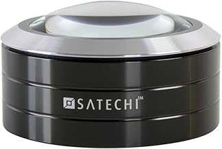 Satechi ReadMate LED Desktop Magnifier with up to 5X Magnification - Carrying Case Included (Black)