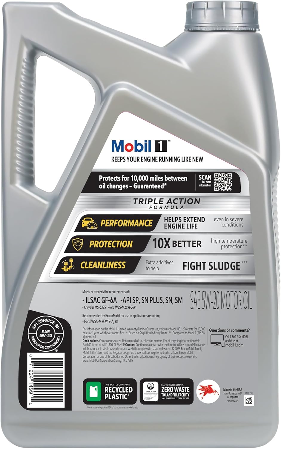 Mobil 1 Advanced Full Synthetic Motor Oil 5W-20, 5 Quart-2