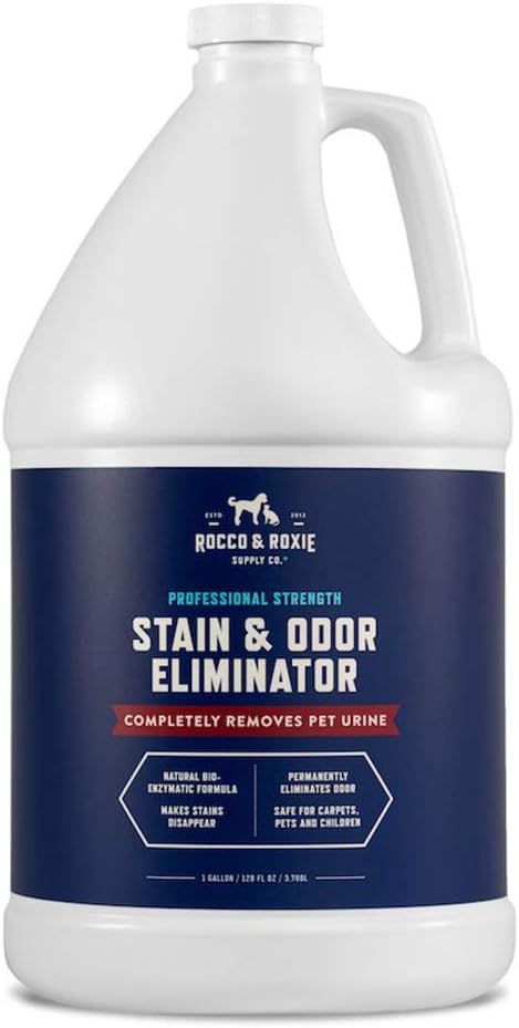 Rocco & Roxie Supply Co. Stain & Odor Eliminator for Strong Odor - Enzyme Pet Odor Eliminator for Home - Carpet Stain Remover for Cats & Dog Pee - Enzymatic Cat Urine Destroyer - Carpet Cleaner Spray-0